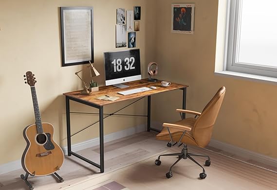 CubiCubi Computer Desk, 32 inch Small Home Office Desk for Small Spaces, Modern Simple Style for Home, Office, Study, Writing, Rustic Brown - Image 2